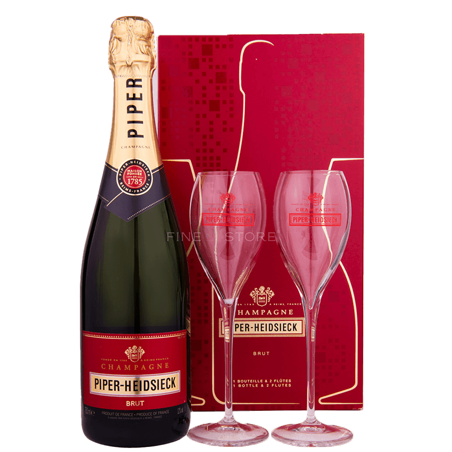 Piper Heidsieck 0,75 Piper Heidsieck Brut cu 2 Pahare 0,75L - imagine 1