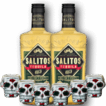 Pachet 2x Salitos Tequila Gold 0,7L + 6 Pahare Cadou