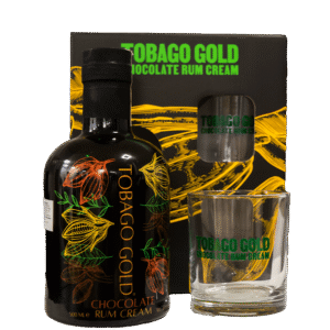 Tobago Gold Chocolate Rum Cream 0,7L Pachet + 2 Pahare