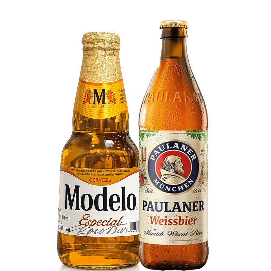 Combo Modelo Blond + Paulaner Weiss Combo Modelo Blond x Paulaner Weissbier x44 sticle - imagine 1