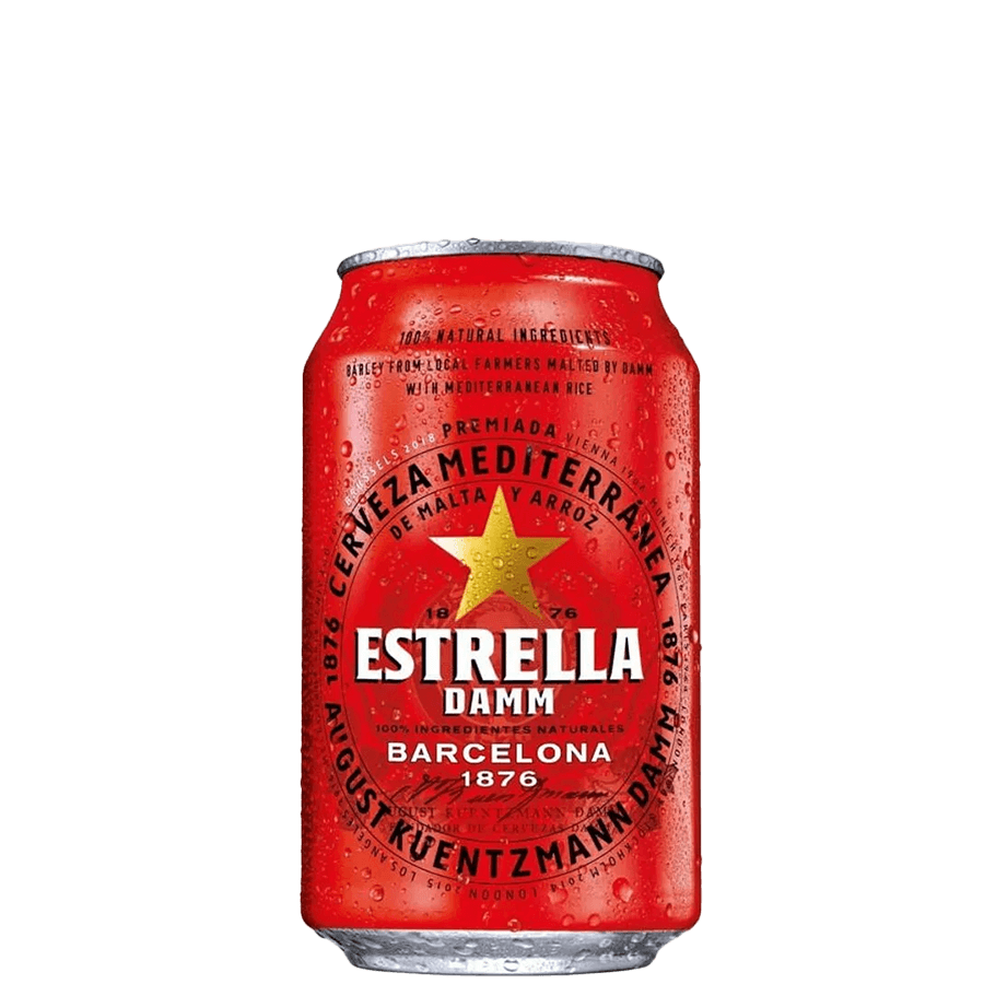 Estrella Damm 0,33 Can Bere Blonda Estrella Damm 0,33L x24 Doze - imagine 1
