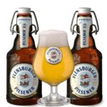 Combo Flensburger Premium Pilsener x48 sticle + 6 Flensburger Schwenker 0,3L